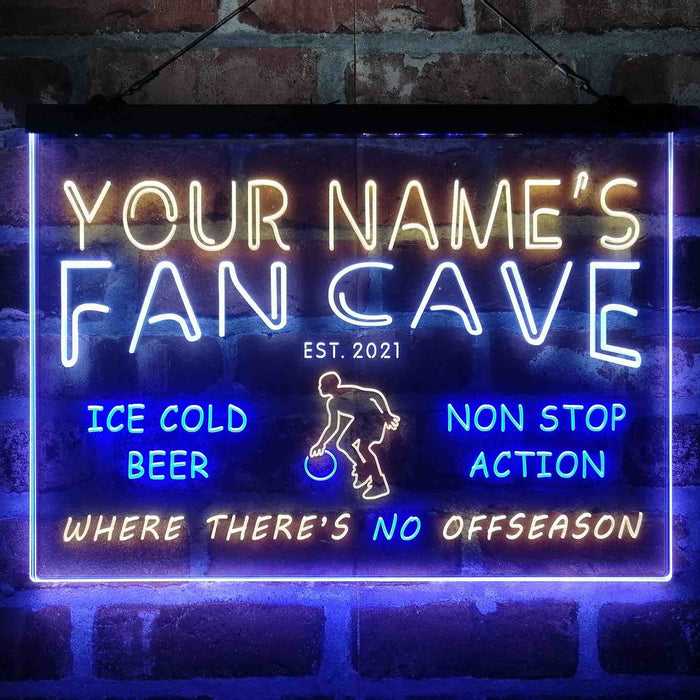 Personalized Basketball Fan Cave Deluxe App-Enabled 3-Color LED Light Sign - Way Up Gifts