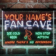 Personalized Basketball Fan Cave Deluxe App-Enabled 3-Color LED Light Sign - LED Gift Works