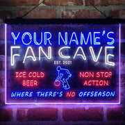 Personalized Basketball Fan Cave Deluxe App-Enabled 3-Color LED Light Sign - LED Gift Works