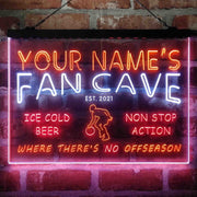 Personalized Basketball Fan Cave Deluxe App-Enabled 3-Color LED Light Sign - LED Gift Works