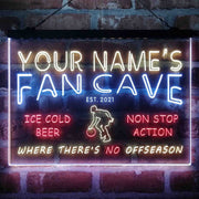 Personalized Basketball Fan Cave Deluxe App-Enabled 3-Color LED Light Sign - LED Gift Works