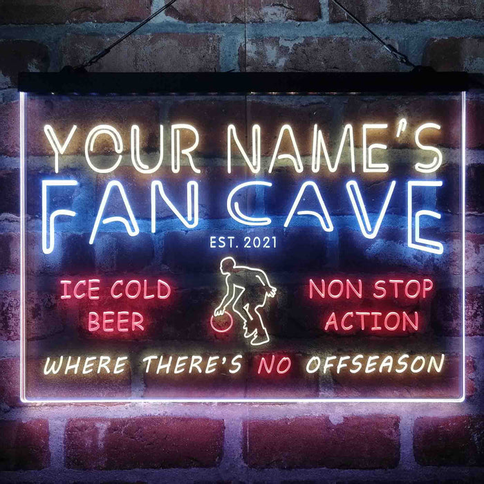 Personalized Basketball Fan Cave Deluxe App-Enabled 3-Color LED Light Sign - Way Up Gifts