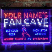 Personalized Football Fan Cave Deluxe App-Enabled 3-Color LED Light Sign - LED Gift Works