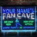 Personalized Football Fan Cave Deluxe App-Enabled 3-Color LED Light Sign - Way Up Gifts