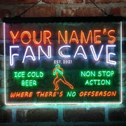 Personalized Football Fan Cave Deluxe App-Enabled 3-Color LED Light Sign - LED Gift Works