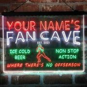 Personalized Football Fan Cave Deluxe App-Enabled 3-Color LED Light Sign - LED Gift Works