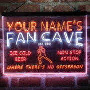 Personalized Football Fan Cave Deluxe App-Enabled 3-Color LED Light Sign - LED Gift Works