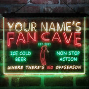 Personalized Golf Fan Cave Deluxe App-Enabled 3-Color LED Light Sign - LED Gift Works