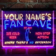 Personalized Golf Fan Cave Deluxe App-Enabled 3-Color LED Light Sign - LED Gift Works