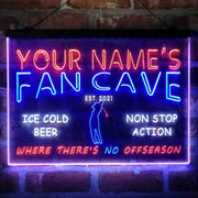 Personalized Golf Fan Cave Deluxe App-Enabled 3-Color LED Light Sign - LED Gift Works
