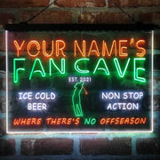 Personalized Golf Fan Cave Deluxe App-Enabled 3-Color LED Light Sign - LED Gift Works