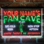 Personalized Golf Fan Cave Deluxe App-Enabled 3-Color LED Light Sign - LED Gift Works