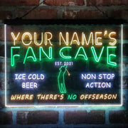 Personalized Golf Fan Cave Deluxe App-Enabled 3-Color LED Light Sign - LED Gift Works