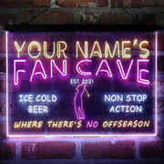 Personalized Golf Fan Cave Deluxe App-Enabled 3-Color LED Light Sign - LED Gift Works