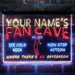 Personalized Golf Fan Cave Deluxe App-Enabled 3-Color LED Light Sign - Way Up Gifts