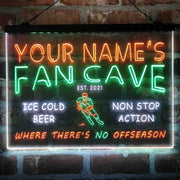 Personalized Hockey Fan Cave Deluxe App-Enabled 3-Color LED Light Sign - LED Gift Works