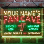 Personalized Soccer Fan Cave Deluxe App-Enabled 3-Color LED Light Sign - LED Gift Works