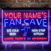 Personalized Soccer Fan Cave Deluxe App-Enabled 3-Color LED Light Sign - LED Gift Works