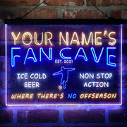 Personalized Soccer Fan Cave Deluxe App-Enabled 3-Color LED Light Sign - LED Gift Works