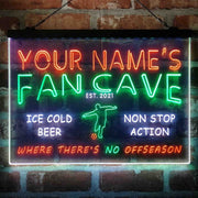 Personalized Soccer Fan Cave Deluxe App-Enabled 3-Color LED Light Sign - LED Gift Works