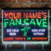 Personalized Soccer Fan Cave Deluxe App-Enabled 3-Color LED Light Sign - Way Up Gifts