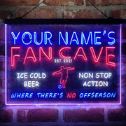 Personalized Soccer Fan Cave Deluxe App-Enabled 3-Color LED Light Sign - LED Gift Works