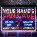 Personalized Soccer Fan Cave Deluxe App-Enabled 3-Color LED Light Sign - Way Up Gifts