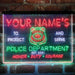 Personalized Police Department Deluxe App-Enabled 3-Color LED Light Sign - Way Up Gifts
