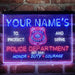 Personalized Police Department Deluxe App-Enabled 3-Color LED Light Sign - Way Up Gifts