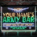 Personalized Army Bar Deluxe App-Enabled 3-Color LED Light Sign - Way Up Gifts