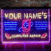 Personalized Computer Repair Shop Deluxe App-Enabled 3-Color LED Light Sign - Way Up Gifts