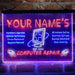 Personalized Computer Repair Shop Deluxe App-Enabled 3-Color LED Light Sign - Way Up Gifts