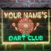 Personalized Dart Club Bar Deluxe App-Enabled 3-Color LED Light Sign - Way Up Gifts
