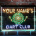 Personalized Dart Club Bar Deluxe App-Enabled 3-Color LED Light Sign - Way Up Gifts