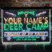 Personalized Deer Hunter Cabin Deluxe App-Enabled 3-Color LED Light Sign - Way Up Gifts