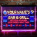 Personalized Bar & Grill Deluxe App-Enabled 3-Color LED Light Sign - Way Up Gifts