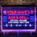 Personalized Bar & Grill Deluxe App-Enabled 3-Color LED Light Sign - Way Up Gifts