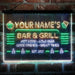 Personalized Bar & Grill Deluxe App-Enabled 3-Color LED Light Sign - Way Up Gifts