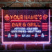 Personalized Bar & Grill Deluxe App-Enabled 3-Color LED Light Sign - Way Up Gifts