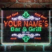 Personalized Bar & Grill Beer Deluxe App-Enabled 3-Color LED Light Sign - LED Gift Works