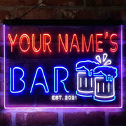 Personalized Beer Mug Decoration Deluxe App-Enabled 3-Color LED Light Sign | LED Wall Decor - LED Gift Works
