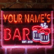 Personalized Beer Mug Decoration Deluxe App-Enabled 3-Color LED Light Sign | LED Wall Decor - LED Gift Works
