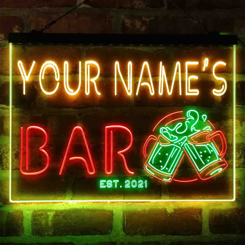 Personalized Beer Mug Deco Deluxe App-Enabled 3-Color LED Light Sign - LED Gift Works