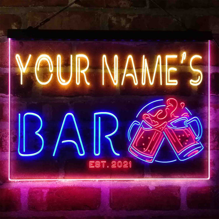 Personalized Beer Mug Deco Deluxe App-Enabled 3-Color LED Light Sign - Way Up Gifts
