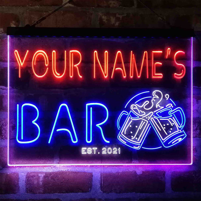 Personalized Beer Mug Deco Deluxe App-Enabled 3-Color LED Light Sign - Way Up Gifts