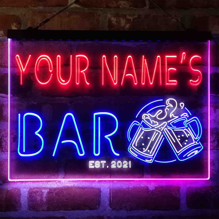 Personalized Beer Mug Deco Deluxe App-Enabled 3-Color LED Light Sign - Way Up Gifts