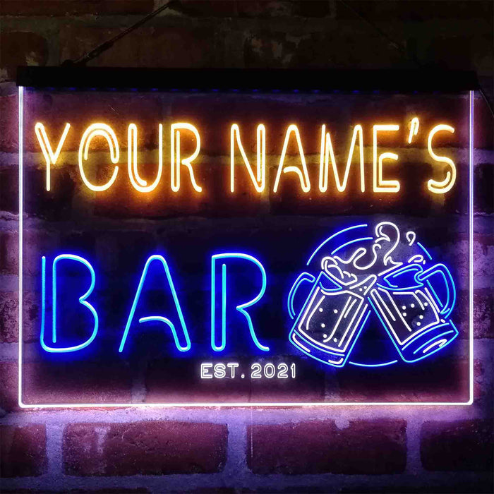 Personalized Beer Mug Deco Deluxe App-Enabled 3-Color LED Light Sign - Way Up Gifts