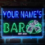 Personalized Beer Mug Deco Deluxe App-Enabled 3-Color LED Light Sign - LED Gift Works