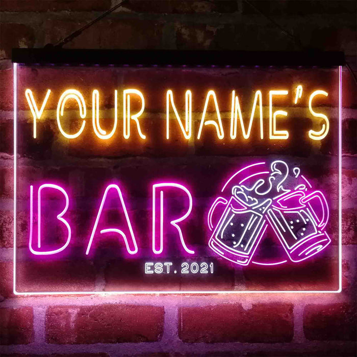 Personalized Beer Mug Deco Deluxe App-Enabled 3-Color LED Light Sign - Way Up Gifts
