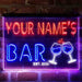 Personalized Wine Glasses Home Bar Deluxe App-Enabled 3-Color LED Light Sign - Way Up Gifts
